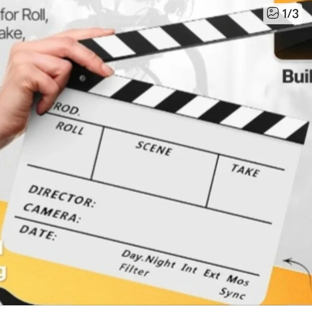 Professional Film Clapperboard Movie Slate dry erase board